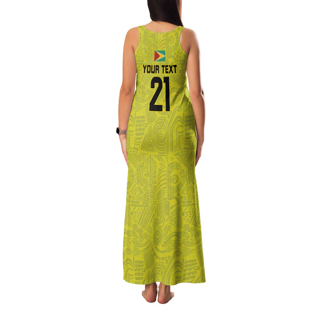 Golden Jaguars Football Custom Family Matching Tank Maxi Dress and Hawaiian Shirt Proud of Guyana - Wonder Print Shop
