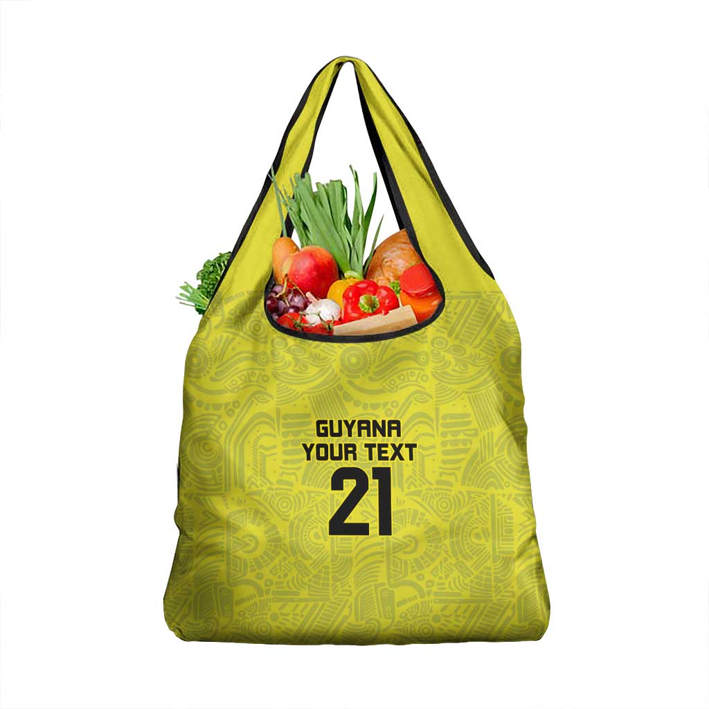 Golden Jaguars Football Custom Grocery Bag Proud of Guyana - Wonder Print Shop