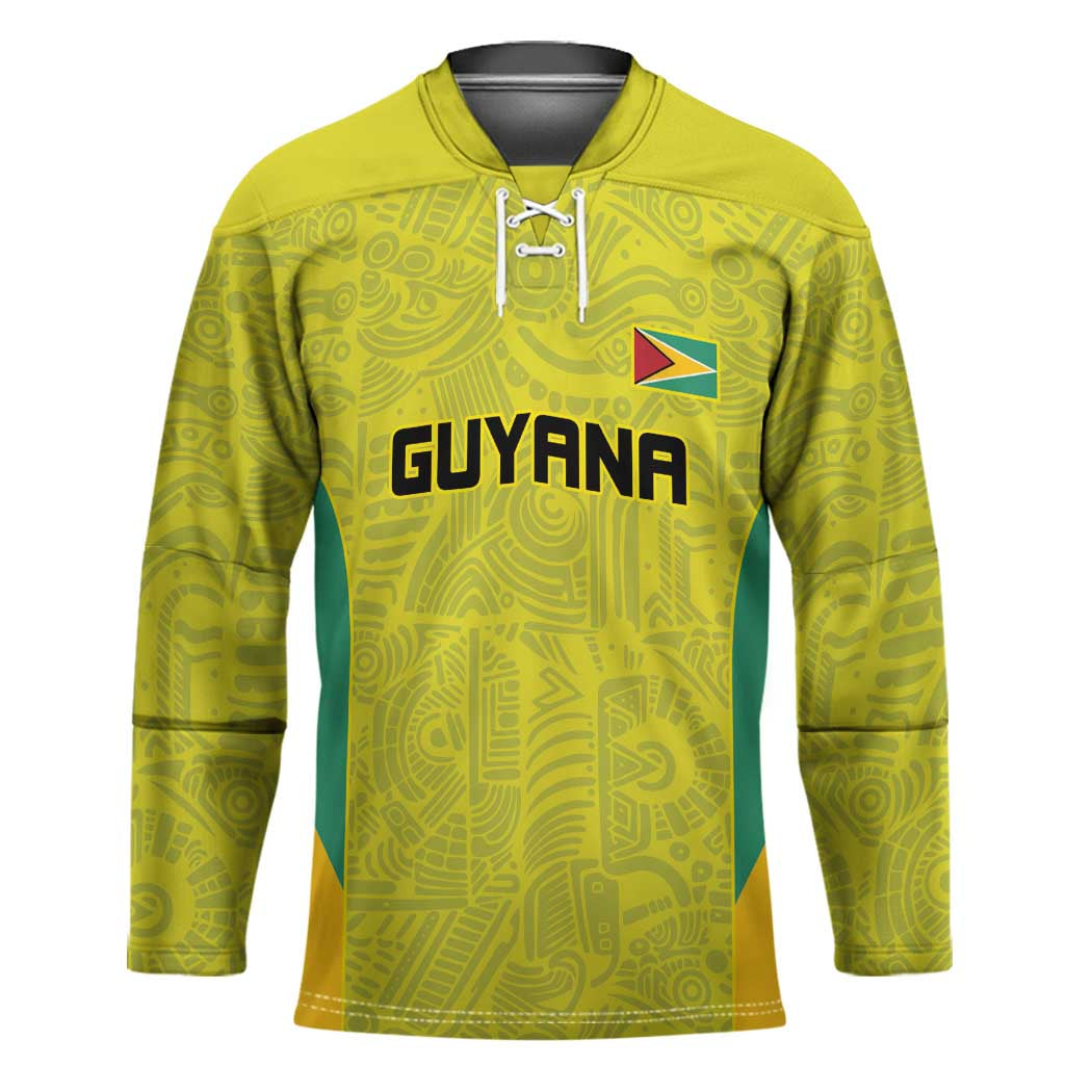 Golden Jaguars Football Custom Hockey Jersey Proud of Guyana - Wonder Print Shop