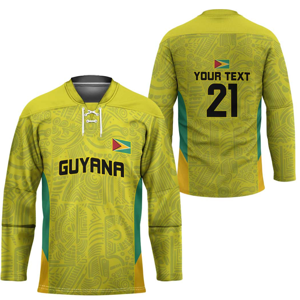 Golden Jaguars Football Custom Hockey Jersey Proud of Guyana - Wonder Print Shop