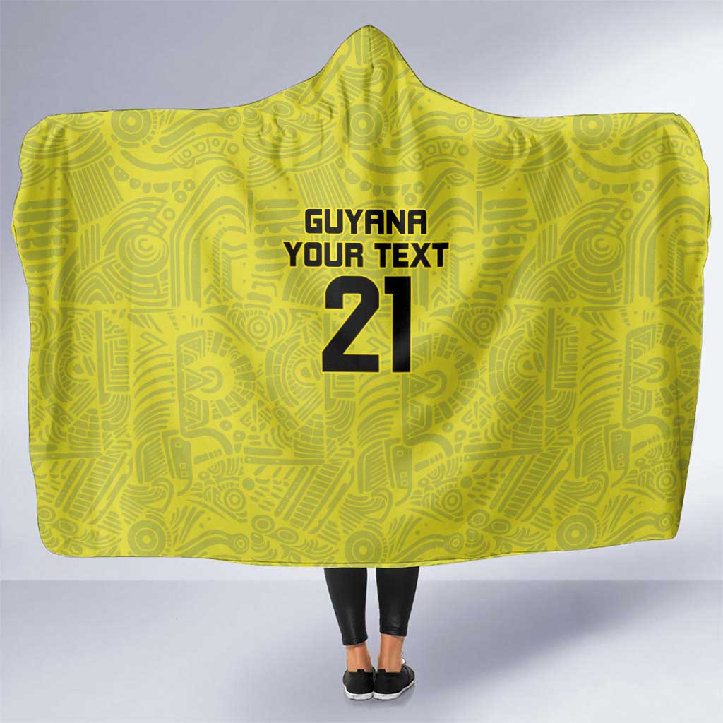 Golden Jaguars Football Custom Hooded Blanket Proud of Guyana - Wonder Print Shop