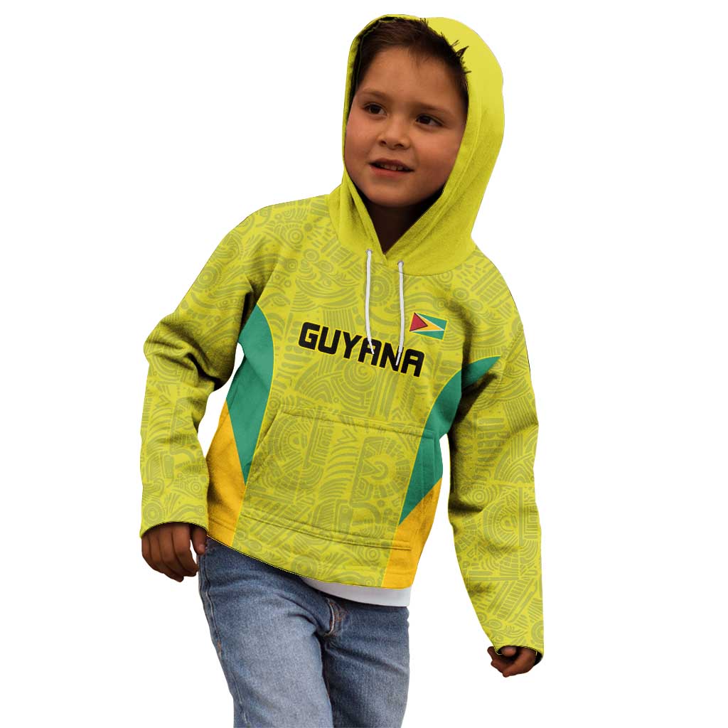 Golden Jaguars Football Custom Kid Hoodie Proud of Guyana - Wonder Print Shop