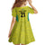Golden Jaguars Football Custom Kid Short Sleeve Dress Proud of Guyana - Wonder Print Shop