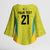 Golden Jaguars Football Custom Kimono Sleeve Blouse Proud of Guyana - Wonder Print Shop