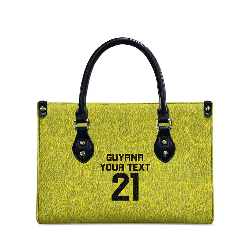 Golden Jaguars Football Custom Leather Bag Proud of Guyana - Wonder Print Shop