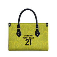 Golden Jaguars Football Custom Leather Bag Proud of Guyana - Wonder Print Shop
