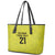 Golden Jaguars Football Custom Leather Tote Bag Proud of Guyana - Wonder Print Shop