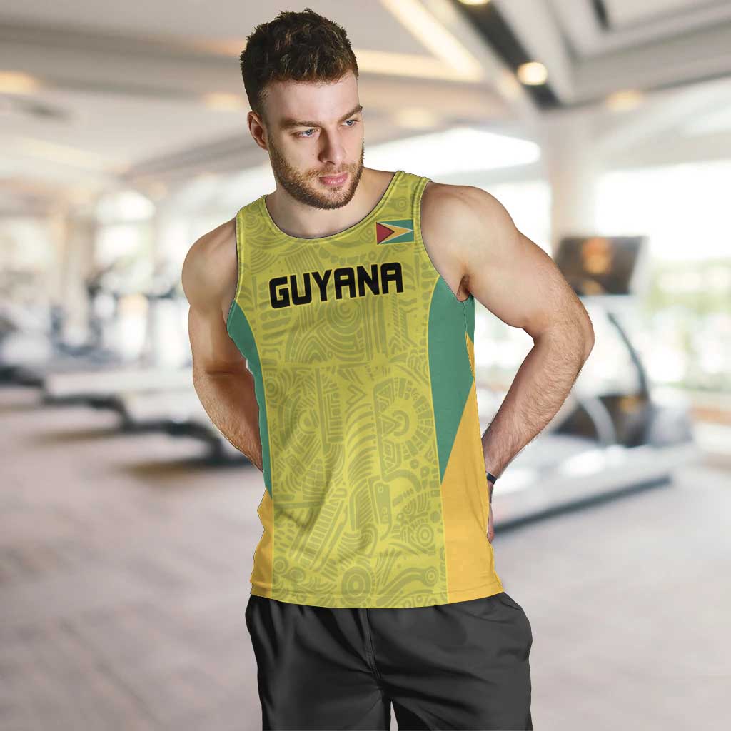 Golden Jaguars Football Custom Men Tank Top Proud of Guyana - Wonder Print Shop