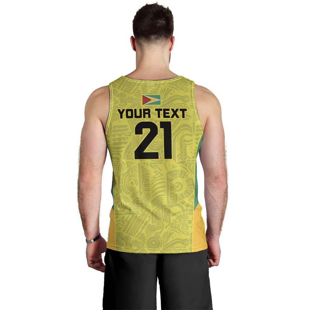 Golden Jaguars Football Custom Men Tank Top Proud of Guyana - Wonder Print Shop
