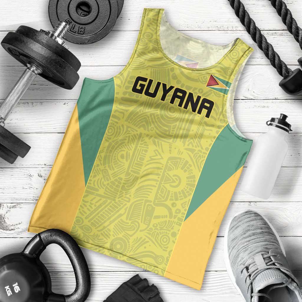 Golden Jaguars Football Custom Men Tank Top Proud of Guyana - Wonder Print Shop