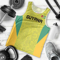 Golden Jaguars Football Custom Men Tank Top Proud of Guyana - Wonder Print Shop