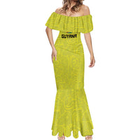 Golden Jaguars Football Custom Mermaid Dress Proud of Guyana - Wonder Print Shop