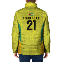 Golden Jaguars Football Custom Padded Jacket Proud of Guyana - Wonder Print Shop