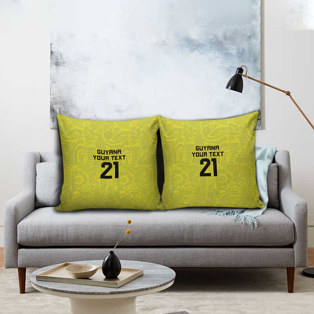 Golden Jaguars Football Custom Pillow Cover Proud of Guyana - Wonder Print Shop