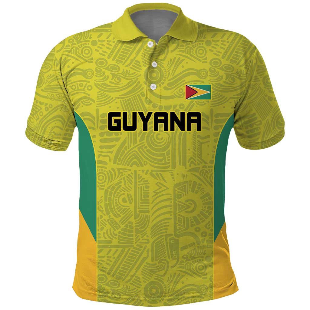 Golden Jaguars Football Custom Polo Shirt Proud of Guyana - Wonder Print Shop