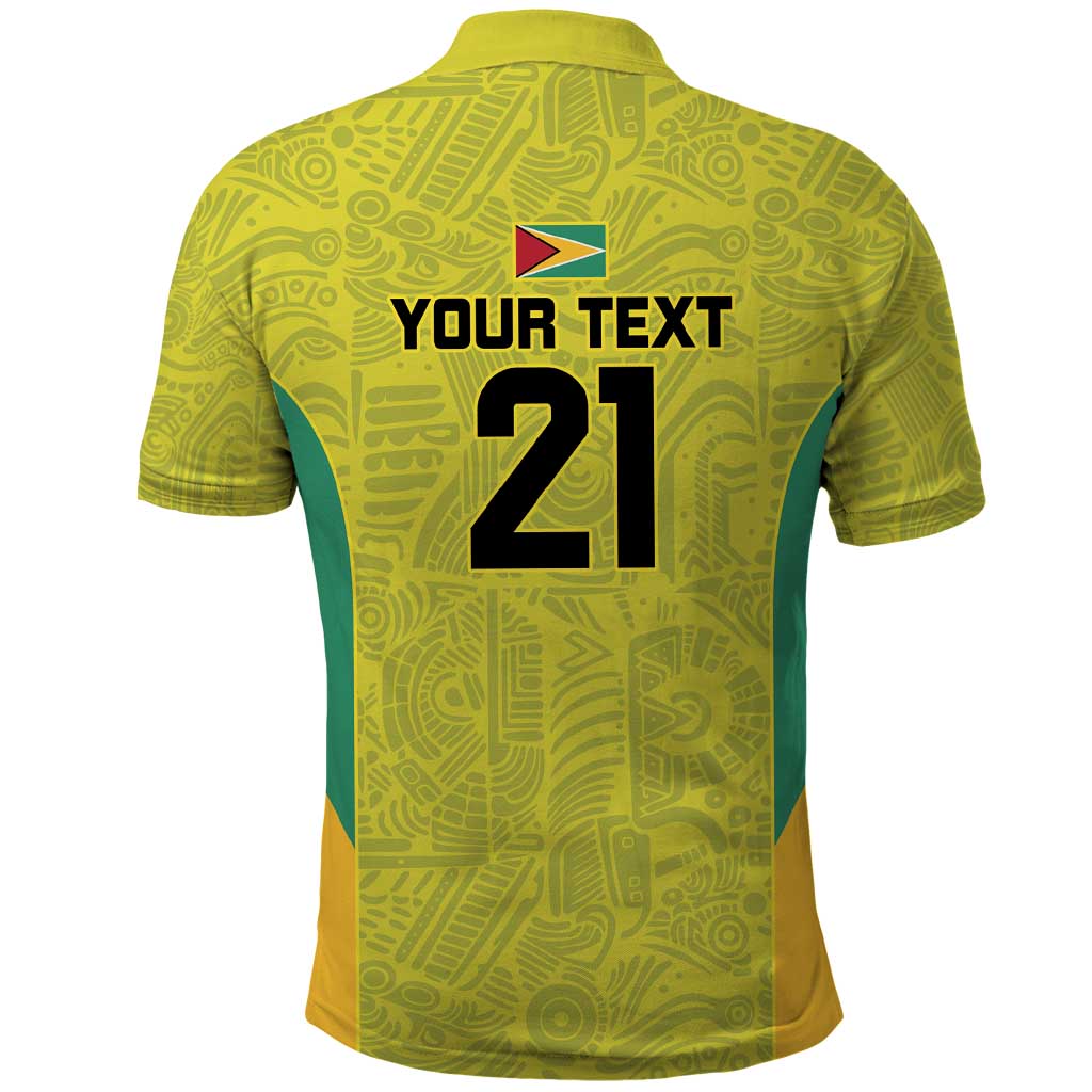 Golden Jaguars Football Custom Polo Shirt Proud of Guyana - Wonder Print Shop
