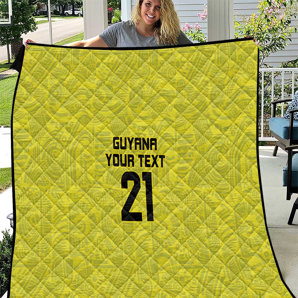 Golden Jaguars Football Custom Quilt Proud of Guyana - Wonder Print Shop