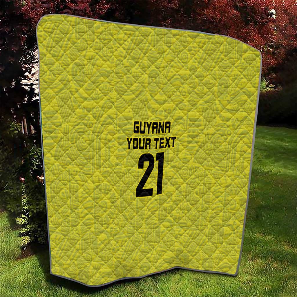 Golden Jaguars Football Custom Quilt Proud of Guyana - Wonder Print Shop