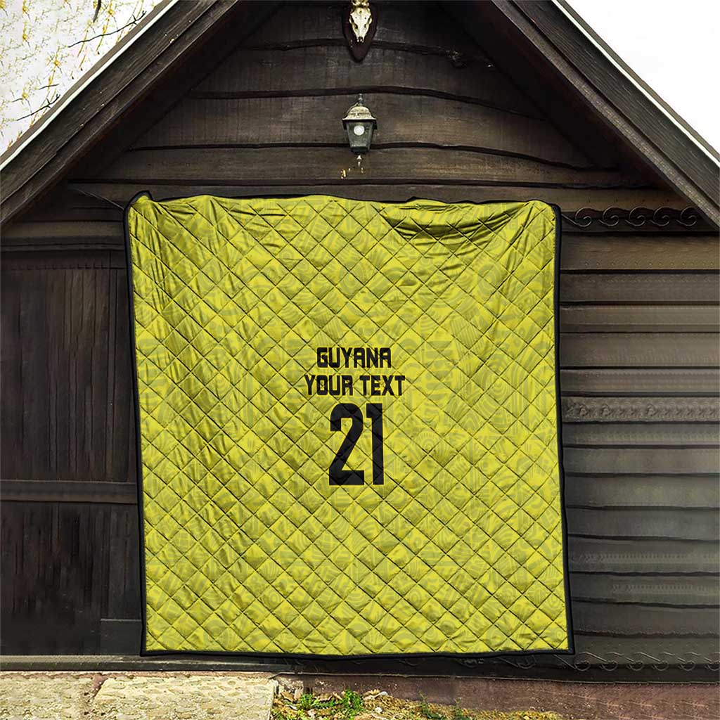 Golden Jaguars Football Custom Quilt Proud of Guyana - Wonder Print Shop