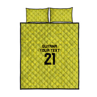 Golden Jaguars Football Custom Quilt Bed Set Proud of Guyana - Wonder Print Shop