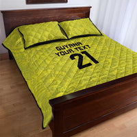Golden Jaguars Football Custom Quilt Bed Set Proud of Guyana - Wonder Print Shop