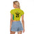 Golden Jaguars Football Custom Raglan Cropped T Shirt Proud of Guyana - Wonder Print Shop
