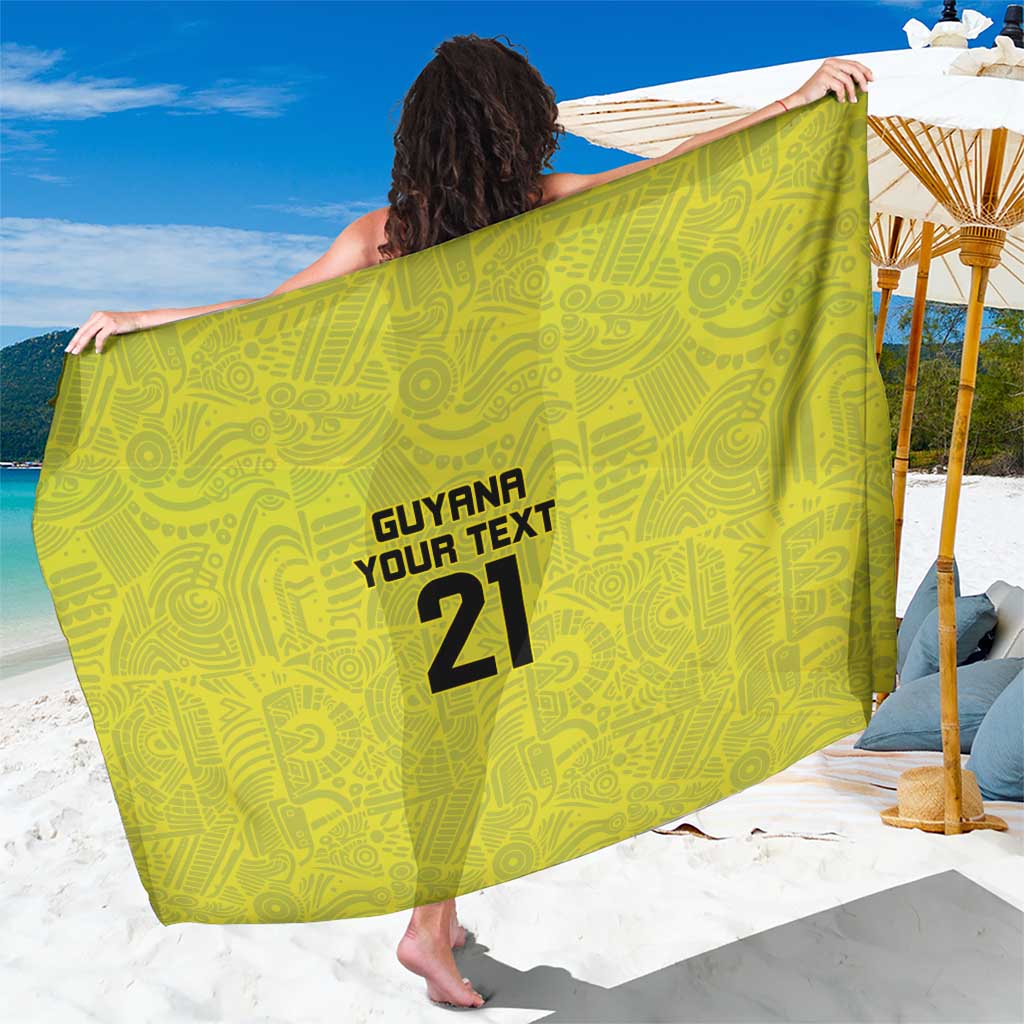 Golden Jaguars Football Custom Sarong Proud of Guyana - Wonder Print Shop