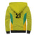 Golden Jaguars Football Custom Sherpa Hoodie Proud of Guyana - Wonder Print Shop