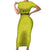 Golden Jaguars Football Custom Short Sleeve Bodycon Dress Proud of Guyana - Wonder Print Shop
