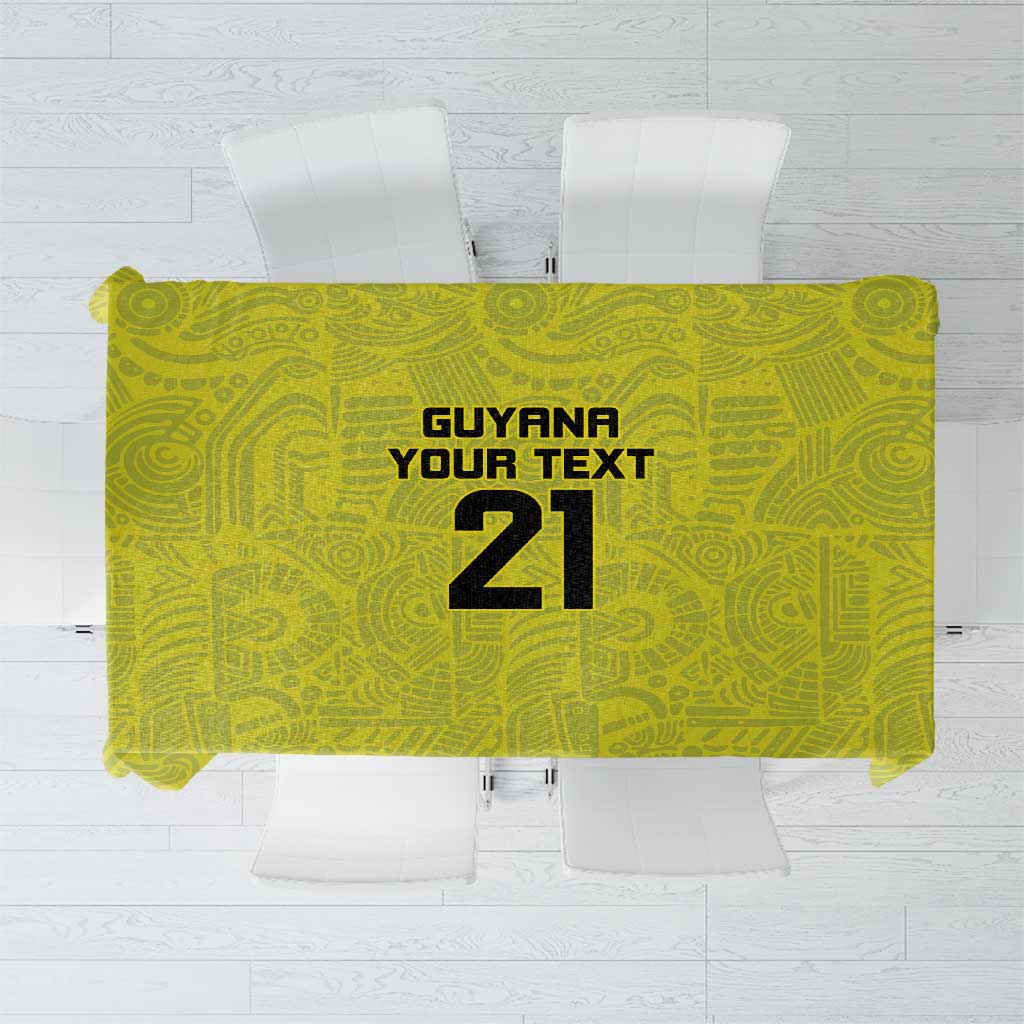 Golden Jaguars Football Custom Tablecloth Proud of Guyana - Wonder Print Shop