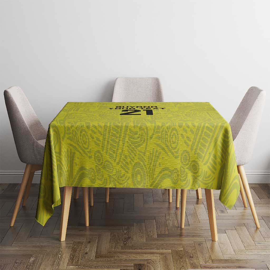 Golden Jaguars Football Custom Tablecloth Proud of Guyana - Wonder Print Shop
