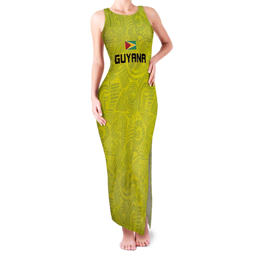 Golden Jaguars Football Custom Tank Maxi Dress Proud of Guyana - Wonder Print Shop