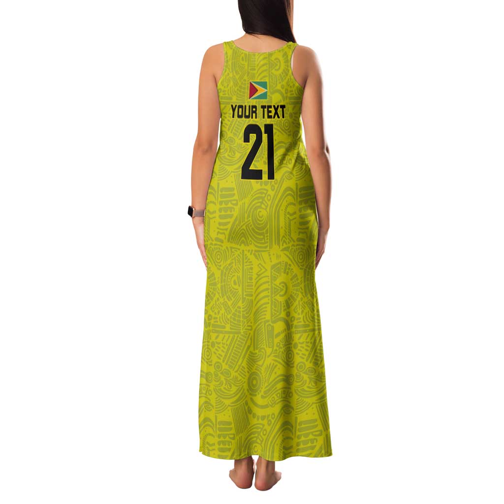 Golden Jaguars Football Custom Tank Maxi Dress Proud of Guyana - Wonder Print Shop