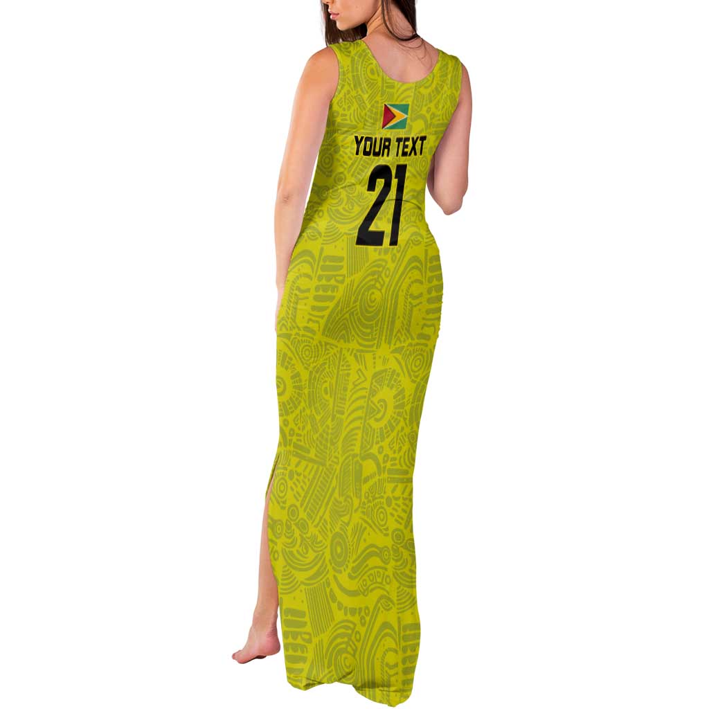 Golden Jaguars Football Custom Tank Maxi Dress Proud of Guyana - Wonder Print Shop