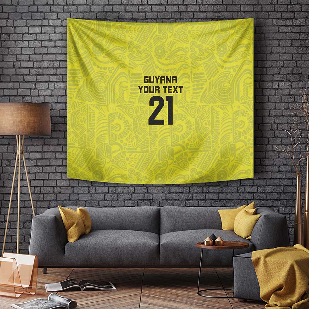 Golden Jaguars Football Custom Tapestry Proud of Guyana - Wonder Print Shop