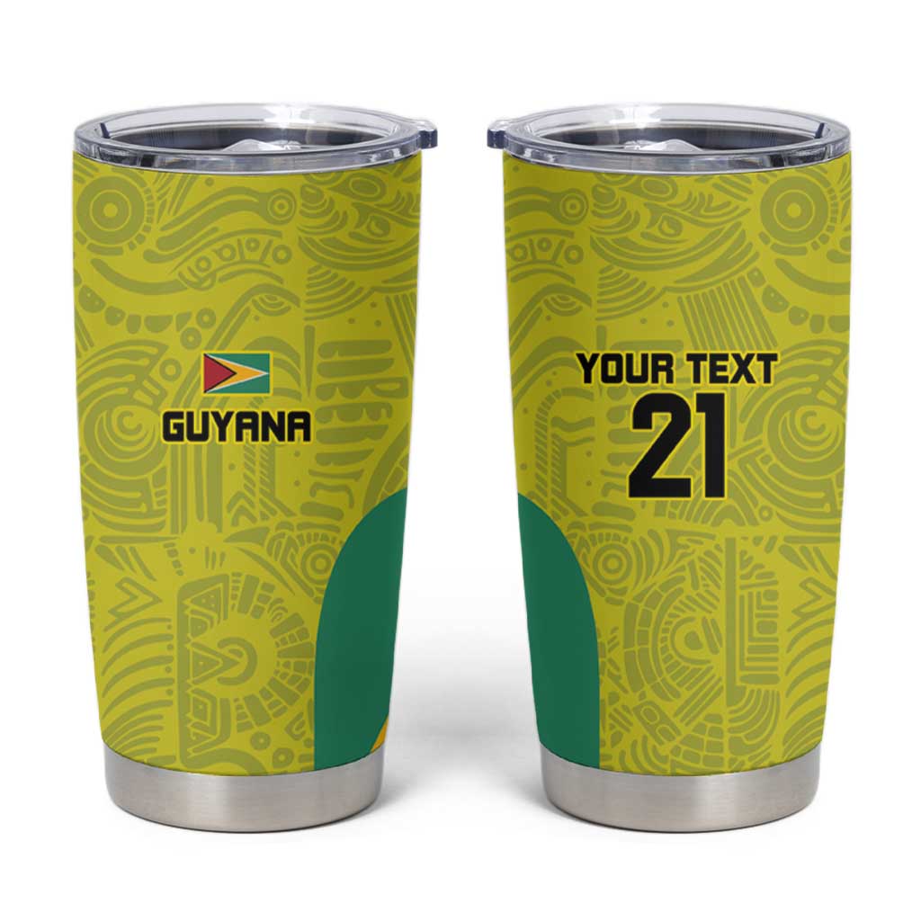 Golden Jaguars Football Custom Tumbler Cup Proud of Guyana - Wonder Print Shop