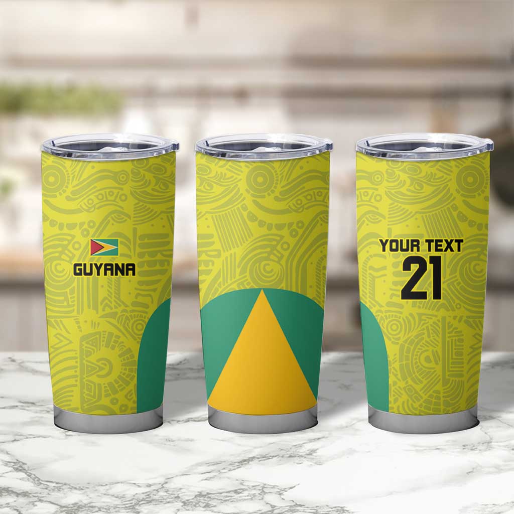 Golden Jaguars Football Custom Tumbler Cup Proud of Guyana - Wonder Print Shop