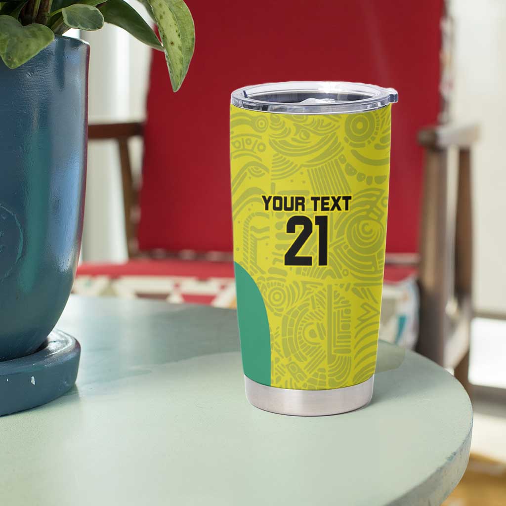 Golden Jaguars Football Custom Tumbler Cup Proud of Guyana - Wonder Print Shop