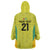 Golden Jaguars Football Custom Wearable Blanket Hoodie Proud of Guyana - Wonder Print Shop