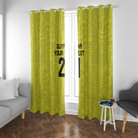 Golden Jaguars Football Custom Window Curtain Proud of Guyana - Wonder Print Shop