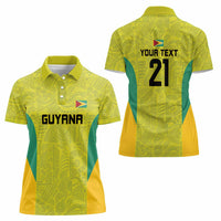 Golden Jaguars Football Custom Women Polo Shirt Proud of Guyana - Wonder Print Shop