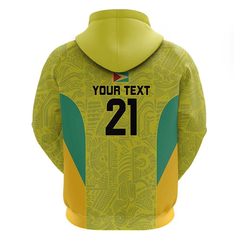 Golden Jaguars Football Custom Zip Hoodie Proud of Guyana - Wonder Print Shop