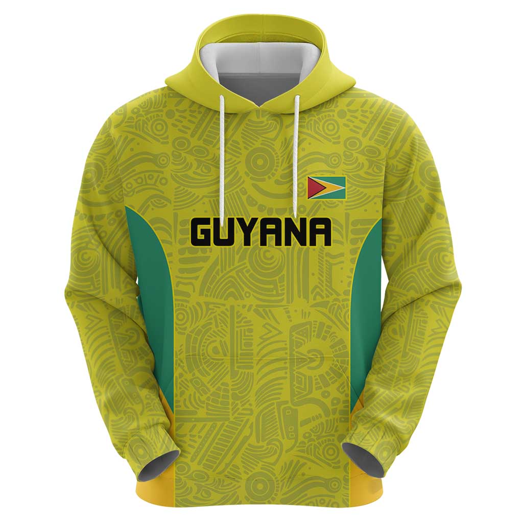 Golden Jaguars Football Custom Zip Hoodie Proud of Guyana - Wonder Print Shop