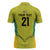 Golden Jaguars Football Custom Zipper Polo Shirt Proud of Guyana - Wonder Print Shop
