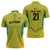 Golden Jaguars Football Custom Zipper Polo Shirt Proud of Guyana - Wonder Print Shop