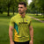 Golden Jaguars Football Custom Zipper Polo Shirt Proud of Guyana - Wonder Print Shop