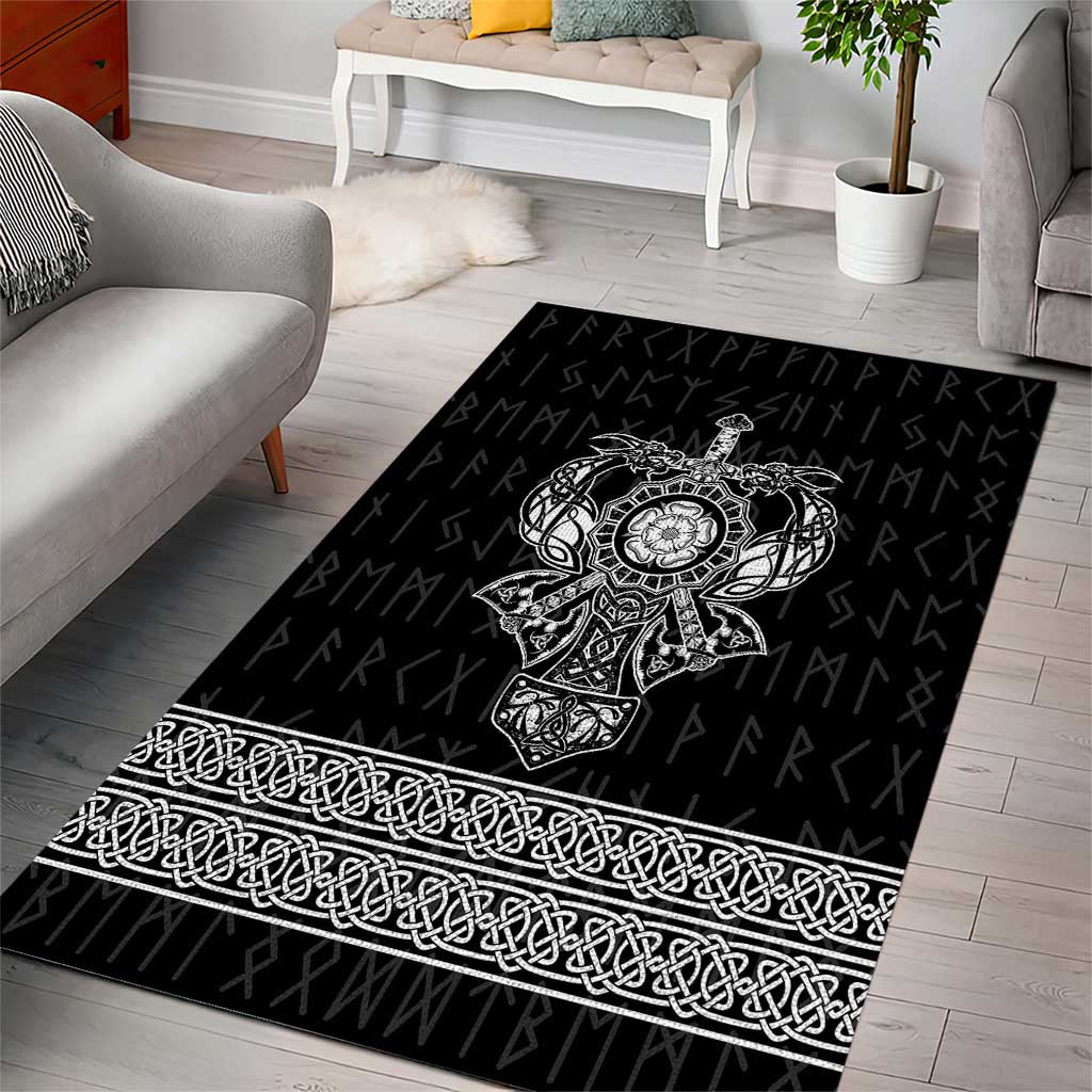 Vikings from Yorkshire Area Rug Black Spirit of Jorvik - Wonder Print Shop