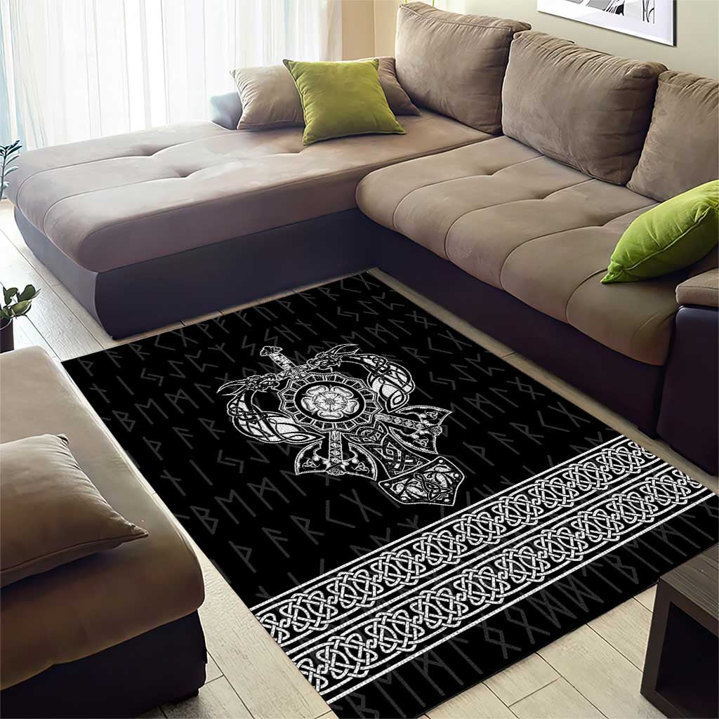Vikings from Yorkshire Area Rug Black Spirit of Jorvik - Wonder Print Shop