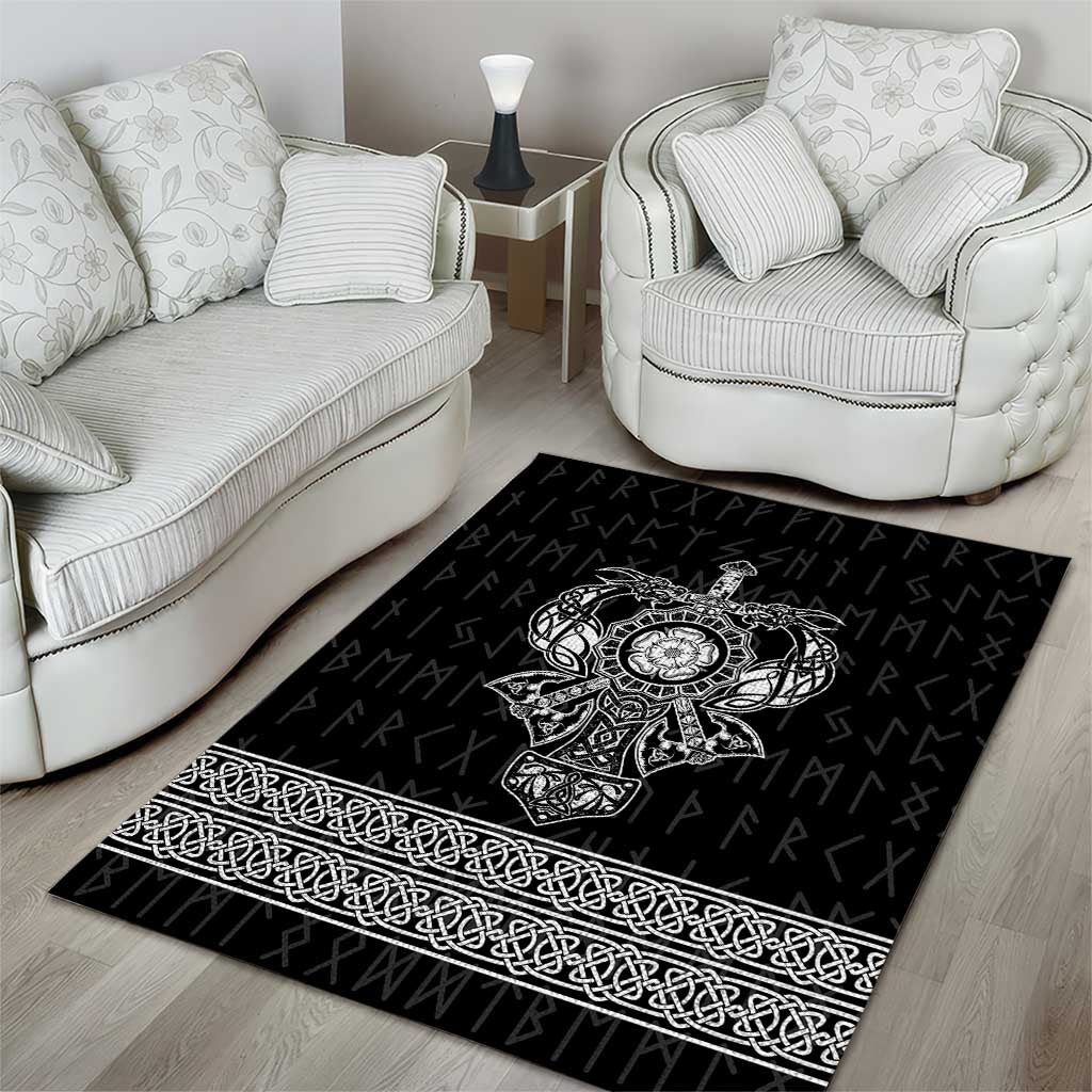 Vikings from Yorkshire Area Rug Black Spirit of Jorvik - Wonder Print Shop