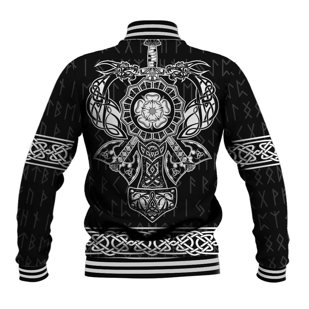 Vikings from Yorkshire Baseball Jacket Black Spirit of Jorvik - Wonder Print Shop